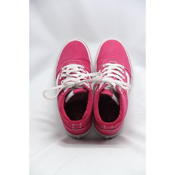 Vans Old Skool Sk8-Hi High Top Shoes Women's Size 7 Hot Pink White Sneakers - Picture 5 of 7